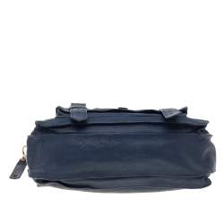 Pre Owned Proenza Schouler Blue Leather PS1 Top Handle Bag