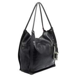 Pre Owned Proenza Schouler Black Leather Tassel Shopper Tote
