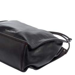 Pre Owned Proenza Schouler Black Leather Tassel Shopper Tote