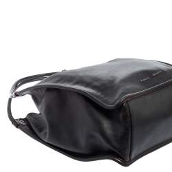 Pre Owned Proenza Schouler Black Leather Tassel Shopper Tote