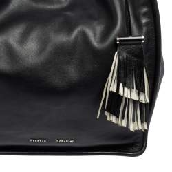 Pre Owned Proenza Schouler Black Leather Tassel Shopper Tote