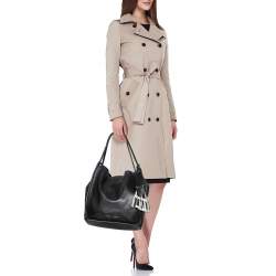 Pre Owned Proenza Schouler Black Leather Tassel Shopper Tote