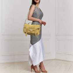 Proenza Schouler Green Suede PS1 Top Handle Bag