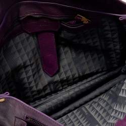 Pre Owned Proenza Schouler Purple Leather Medium PS1 Top Handle Bag