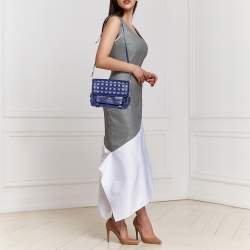 Pre Owned Proenza Schouler Blue Quilted Leather BG 111th Anniversary PS11 Shoulder Bag