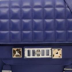 Pre Owned Proenza Schouler Blue Quilted Leather BG 111th Anniversary PS11 Shoulder Bag