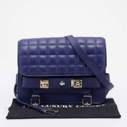 Pre Owned Proenza Schouler Blue Quilted Leather BG 111th Anniversary PS11 Shoulder Bag