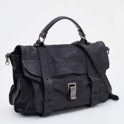 Proenza Schouler Black Leather PS1 Satchel