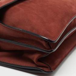 Proenza Schouler Brown Suede and Leather Small Hava Top Handle Bag