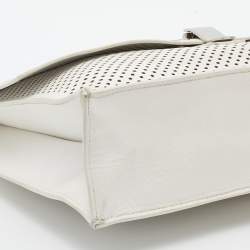 Proenza Schouler White Perforated Leather Lunch Clutch