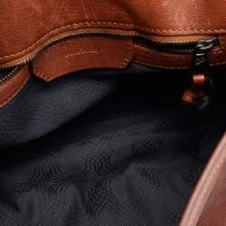 Pre Owned Proenza Schouler Brown Leather PS1 Double Chain Bag