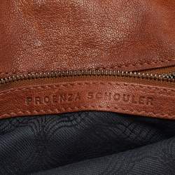 Pre Owned Proenza Schouler Brown Leather PS1 Double Chain Bag
