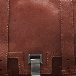 Pre Owned Proenza Schouler Brown Leather PS1 Double Chain Bag