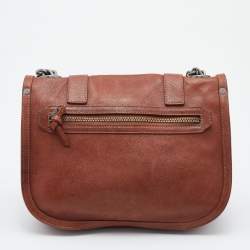 Pre Owned Proenza Schouler Brown Leather PS1 Double Chain Bag