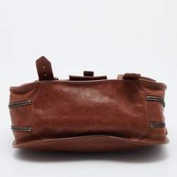 Pre Owned Proenza Schouler Brown Leather PS1 Double Chain Bag