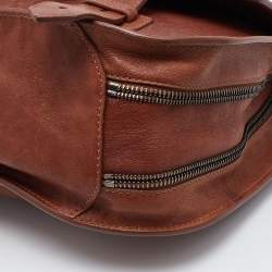 Pre Owned Proenza Schouler Brown Leather PS1 Double Chain Bag
