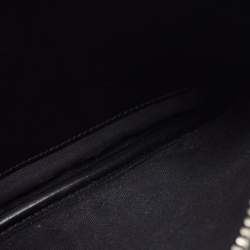 Pre Owned Proenza Schouler Black/White Leather Fringe Crossbody Bag