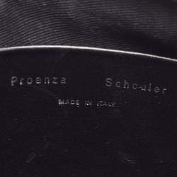 Pre Owned Proenza Schouler Black/White Leather Fringe Crossbody Bag