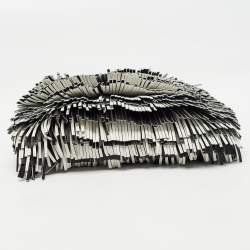 Pre Owned Proenza Schouler Black/White Leather Fringe Crossbody Bag