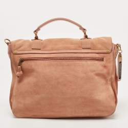 Proenza Schouler Beige Suede Large PS1 Top Handle Bag