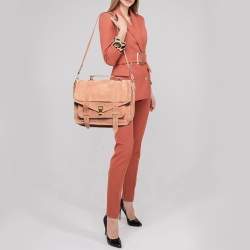 Proenza Schouler Beige Suede Large PS1 Top Handle Bag