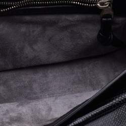 Proenza Schouler Black Croc Embossed Leather PS11 Classic Crossbody Bag