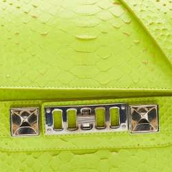 Proenza Schouler Neon Green Python Mini Classic PS11 Shoulder Bag