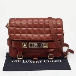 Proenza Schouler Brown Quilted Leather BG 111th Anniversary PS11 Shoulder Bag