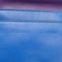 Pre Owned Proenza Schouler Blue/Purple  Leather PS Courier Shoulder Bag