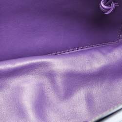 Pre Owned Proenza Schouler Blue/Purple  Leather PS Courier Shoulder Bag