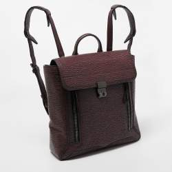مملوكة مسبقًا 3.1 Phillip Lim Burgundy/Black Textured Leather Pashli Backpack