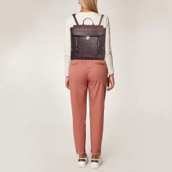 مملوكة مسبقًا 3.1 Phillip Lim Burgundy/Black Textured Leather Pashli Backpack