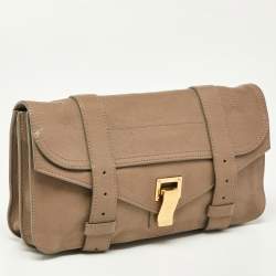 Proenza Schouler Beige Leather Flap PS1 Clutch