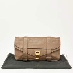 Proenza Schouler Beige Leather Flap PS1 Clutch
