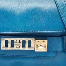 Pre Owned Proenza Schouler Blue Leather Mini Classic PS11 Shoulder Bag