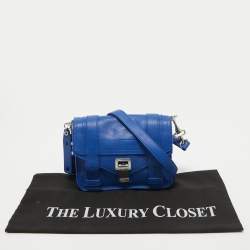 Proenza Schouler Blue Leather Mini PS1 Crossbody Bag