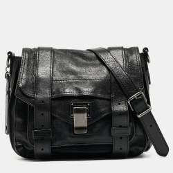 Pre Owned Proenza Schouler Black Leather Mini PS1 Crossbody Bag