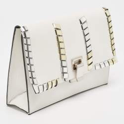 Proenza Schouler White/Metallic Leather Clutch