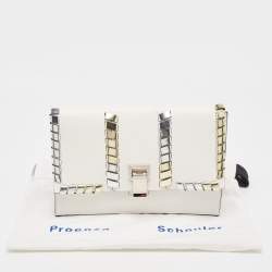 Proenza Schouler White/Metallic Leather Clutch
