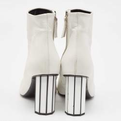 Proenza Schouler White Leather Ankle Length Boots Size 38