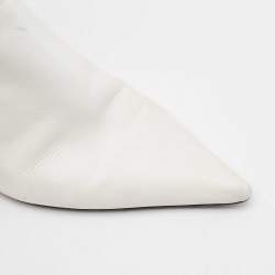 Proenza Schouler White Leather Ankle Length Boots Size 38