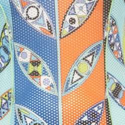 Pre Owned فستان بوتشي ملون مطبوع بشبكة ماكسي صغير