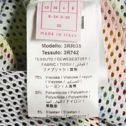 Pre Owned فستان بوتشي ملون مطبوع بشبكة ماكسي صغير