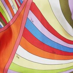 Pre Owned Pucci Multicolor Iride Print Silk Camisole Top M