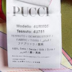 Pre Owned Pucci Multicolor Iride Print Silk Camisole Top M