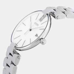 Pre Owned Rado Silver Stainless Steel Coupole R22852013 Unisex Wristwatch 36 mm