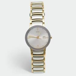 Rado Silver Two-Tone Stainless Steel Centrix R30932103 Women's Wristwatch 28 mm