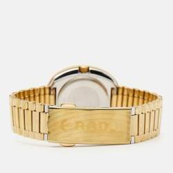 Pre Owned Rado Black CVD Coated Tungsten Carbide Gold PVD Coated Stainless Steel Diastar R12306313 Women's Wristwatch 27.30 m