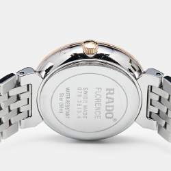 Pre Owned Rado Brown Diamond Two-Tone Stainless Steel Florence R48913763 Women's Wristwatch 30 mm