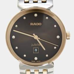 Pre Owned Rado Brown Diamond Two-Tone Stainless Steel Florence R48913763 Women's Wristwatch 30 mm
